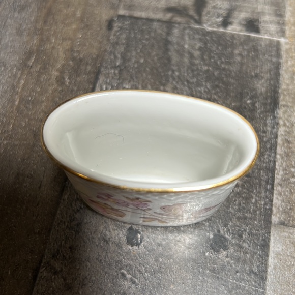 Vintage Thomas R Miniature Oval Vase Hand Painted Gold Rim Made Germany - Picture 3 of 6